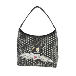 Moynat x  Kasing Womens Monogram Lung Collection Labubu Hobo Handbag Black
